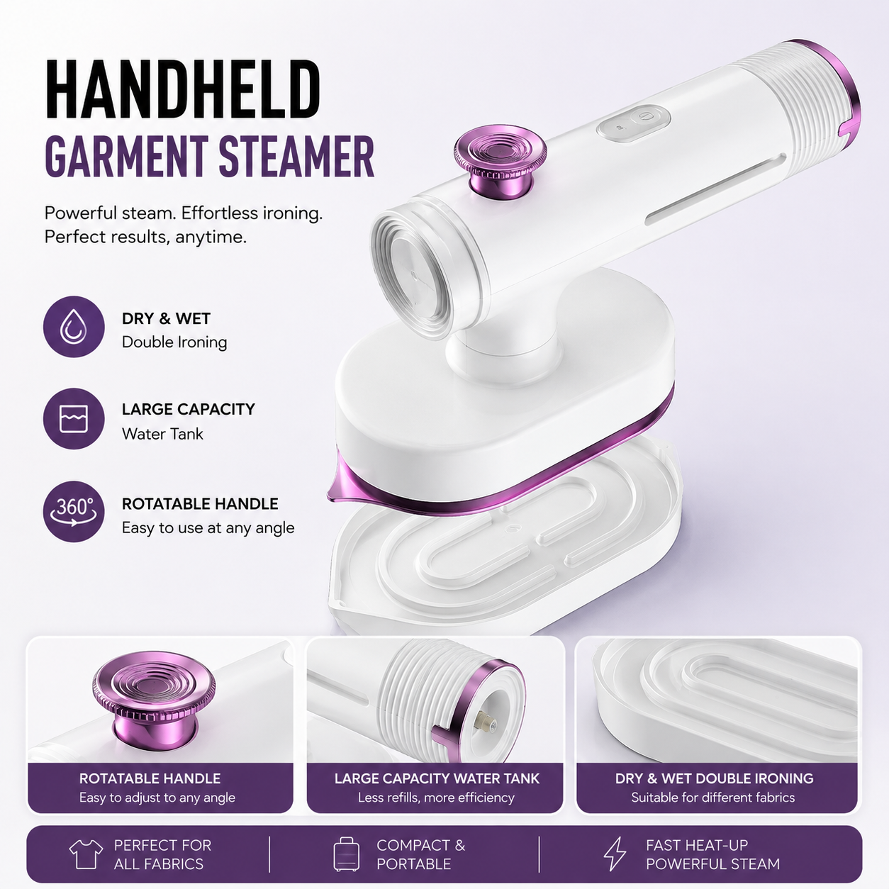 Electric Iron Handheld Garment Steamer Portable Household
